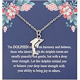 TGBJE Dolphin Necklace Dolphin Spirit Animal Gift for Women Daughter Dolphin Charm Jewelry