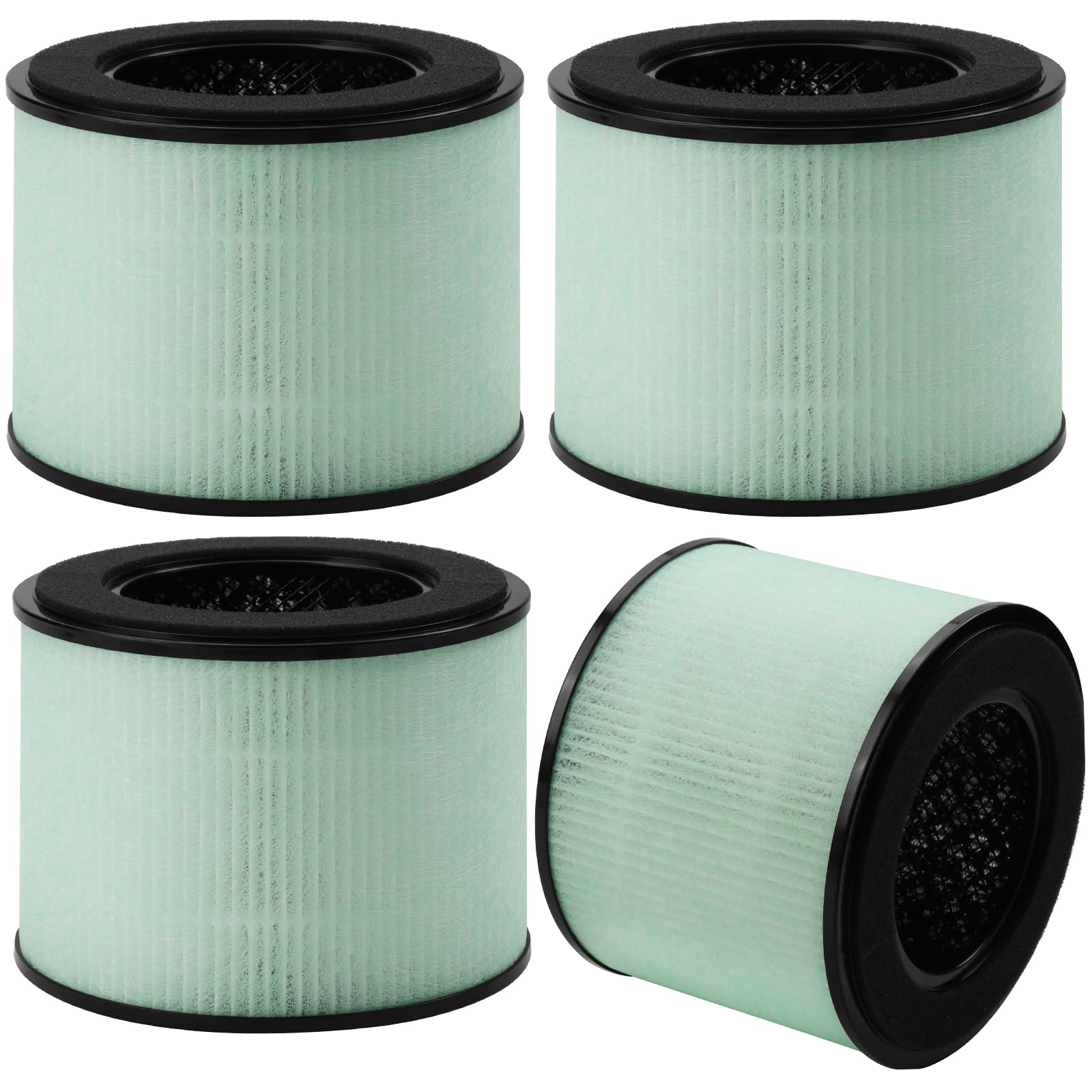 Photo 1 of 4 Packs BS-08 HEPA Filter Replacement - Compatible with PARTU BS-08 / Clarifion AerClear Air Cleaner Purifier, 3-IN-1 Filtration System of H13 True HEPA Filter & Activated Carbon Filter