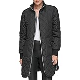 Andrew Marc womens Quilted Longline Jacket With Side Zips