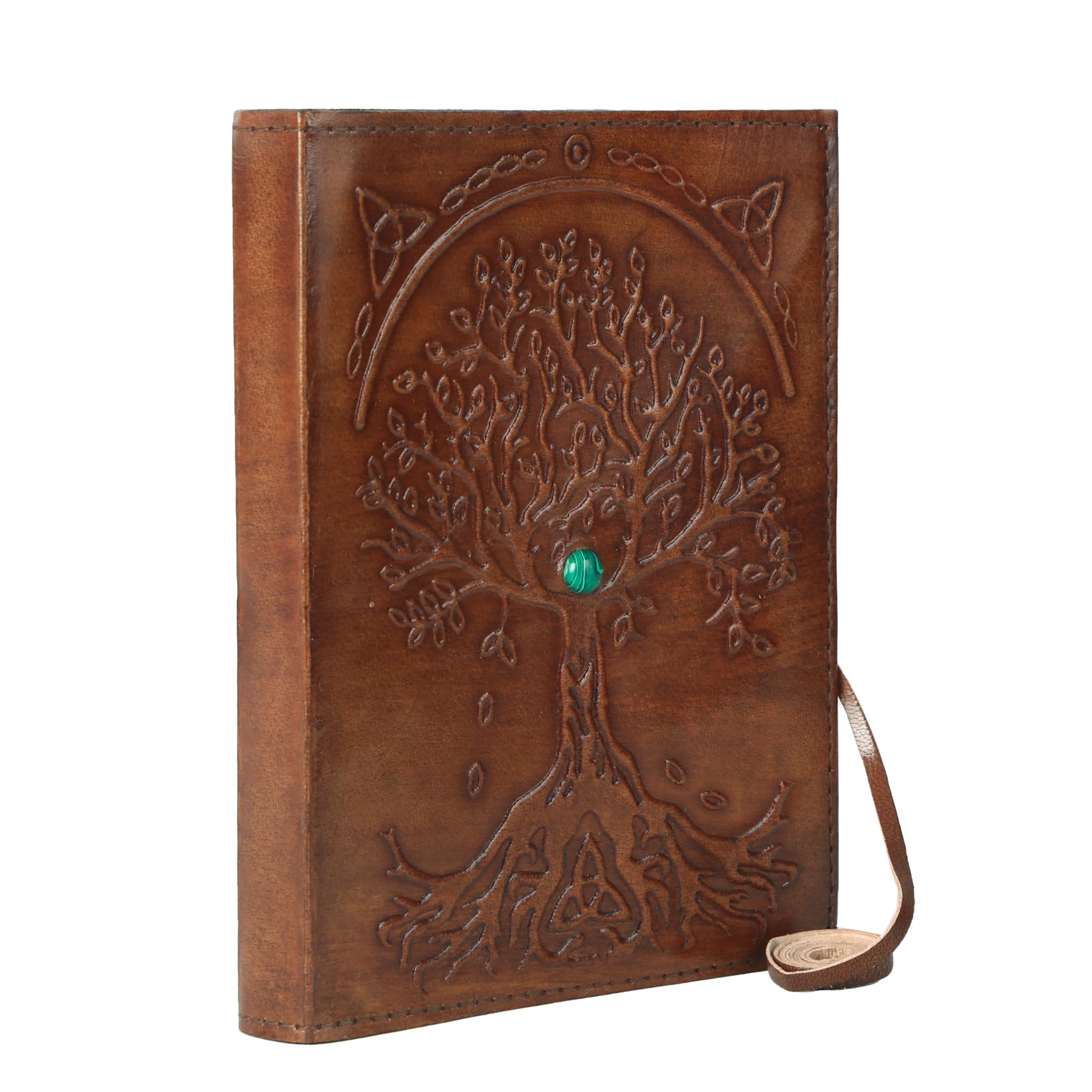 Leather Journal in Brown 7x5 Refillable Lined Paper Tree of Life Handmade writing Notebook Diary Leather Bound Daily Notepad for women and men Writing pad for Artist Sketch