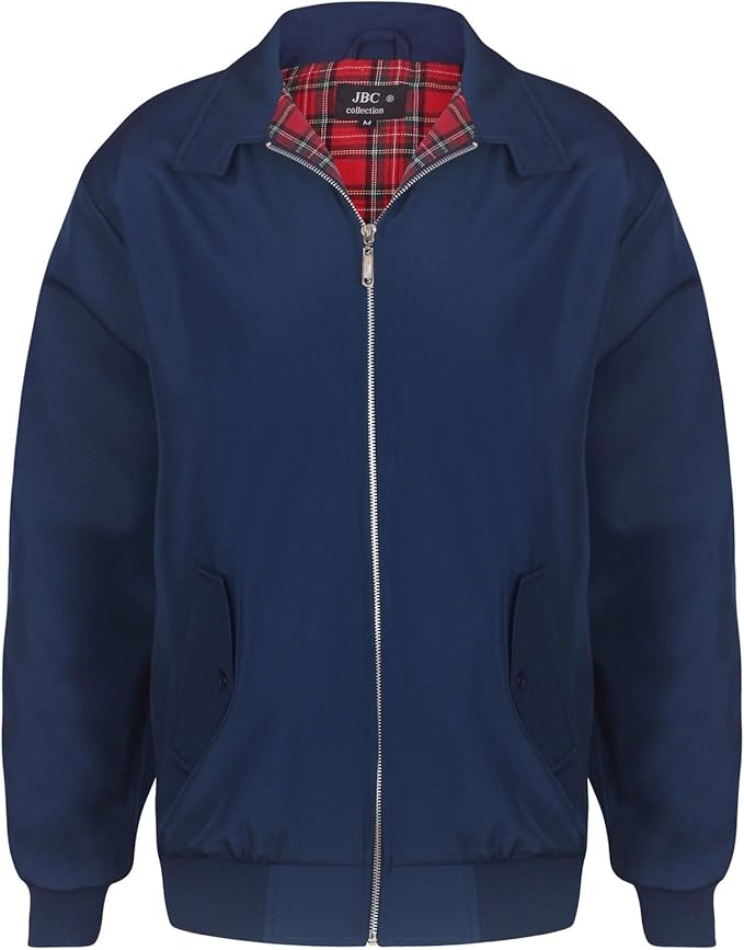 Mens Excellent Quality Harrington Jacket Sizes S 5XL Full Zip Coat