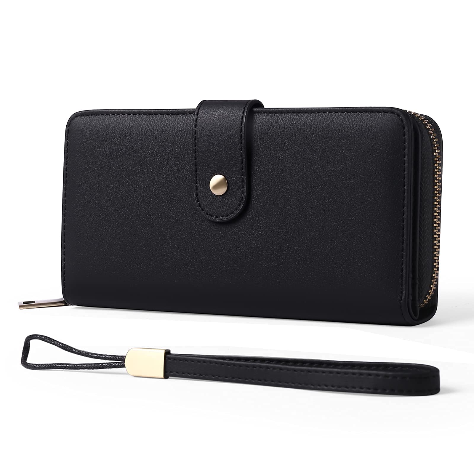 GAEKEAO Purses for Women Leather Ladies Purse Large Capacit Womens Wallet with Multiple Card Slots and Zipper Pocket