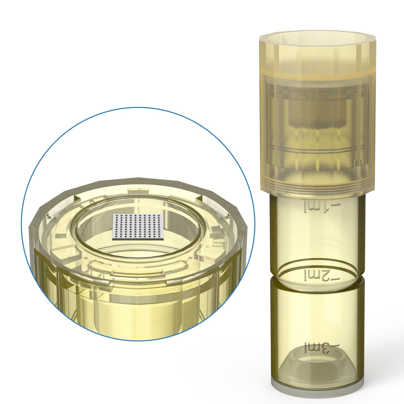 PELCAS Nano Silicon Cartridges (10PCS) for PELCAS M7 Microneedling Derma Pen, A3 Microneedling Pen(10PCS)