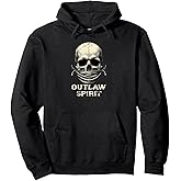 Outlaw Spirit Skull – Dark Freedom Rebel Pullover Hoodie