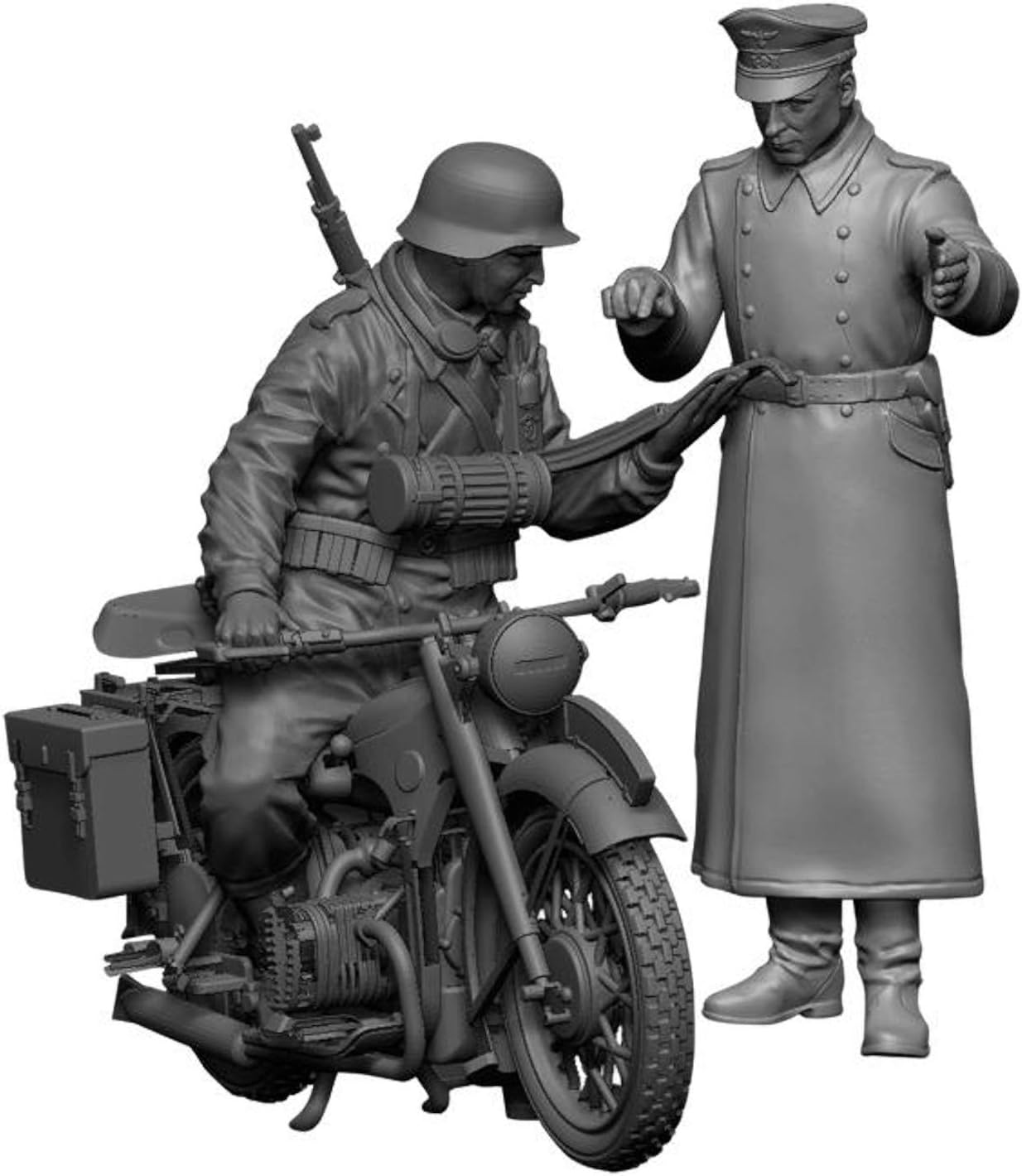 Zvezda The Hobby Company Z3632 500783632-1:35 WWII German Krad R12 with Crew (2), black, grey, white - Image 3