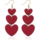 Jagucho Leather Earrings Dangle for Women, Lightweight Hoop Earrings Drop for Teen Girls, Gifts for Women