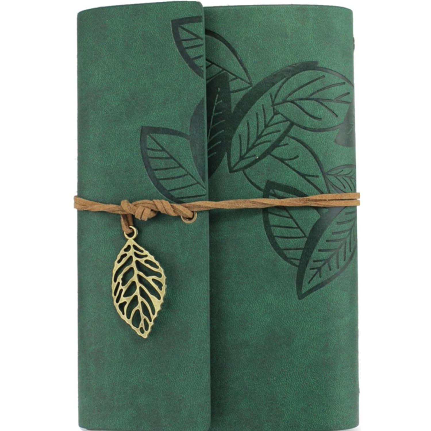 JJiaoLinin Leather Journal Notebook,PU Leather Refillable Notebook for Diary Journal Notebook Plain Blank Pages Refillable Notepad Diary for Men Women A5,Dark Green