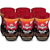 Folgers Black Silk Dark Roast Instant Coffee Crystals, 8 oz. Jar (Pack of 6)