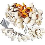 78 Pcs Polishing Buffing Wheel Set for Dremel Polishing Kit Felt Wool Cotton 1/8inch Shank Pad Rotary Tool Accessories