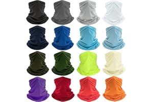 LUCULACH 16 pack Cooling Neck Gaiter for Men Women Sun Protection Face Mask Gators Camo Bandana Neck Cover
