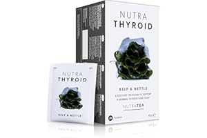 NUTRATHYROID - Thyroid Health Tea | Metabolism Tea - Providing Thyroid Support - Includes Kelp, Bladderwrack & Ashwagandha - 20 Enveloped Tea Bags - by Nutra Tea - Herbal Tea