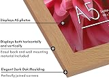 Americanflat A5 Photo Frame Dark Oak Engineered Wood Shatter Glass view 3