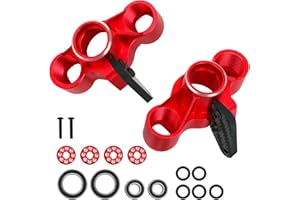 POLANTA Aluminum Alloy Front Steering Blocks with Bearings for Arrma 1/8 Kraton Outcast Notorious 6S BLX - Upgrade Parts Replacement for AR330505