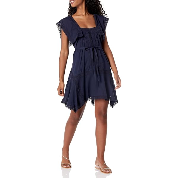 knee length dresses for ladies Free People We The Free Ronnie Poplin Mini Dress  White Chocolate Couture