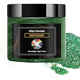 NTWJNJY Dark Green Mica Powder, Natural Shimmer Mica Powder for Epoxy Resin/Candle/Soap/Lip Gloss/Slime/Quicksand/Bath Bombs/.Car Paint pigments.Candle Dye,Soap Making Dye(50g/1.7oz)