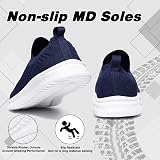 Hanani Slip On Trainers Mens Womens Breathable Lightweight Shoes Deep Blue EU45 view 4