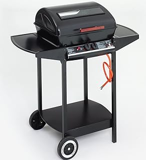 GrillChef Lavastein-Gasgrill, schwarz, 48,6 x 37,6 cm