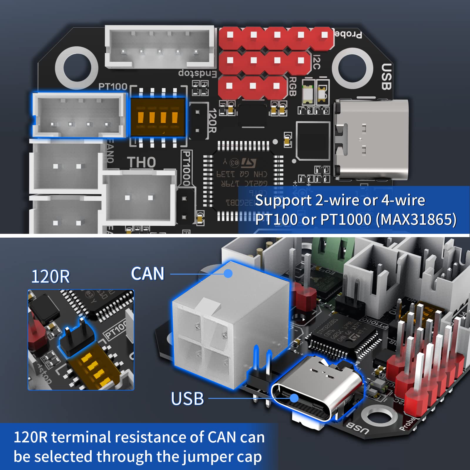 BIGTREETECH EBB42 CAN Bus with MAX31865 Adapter