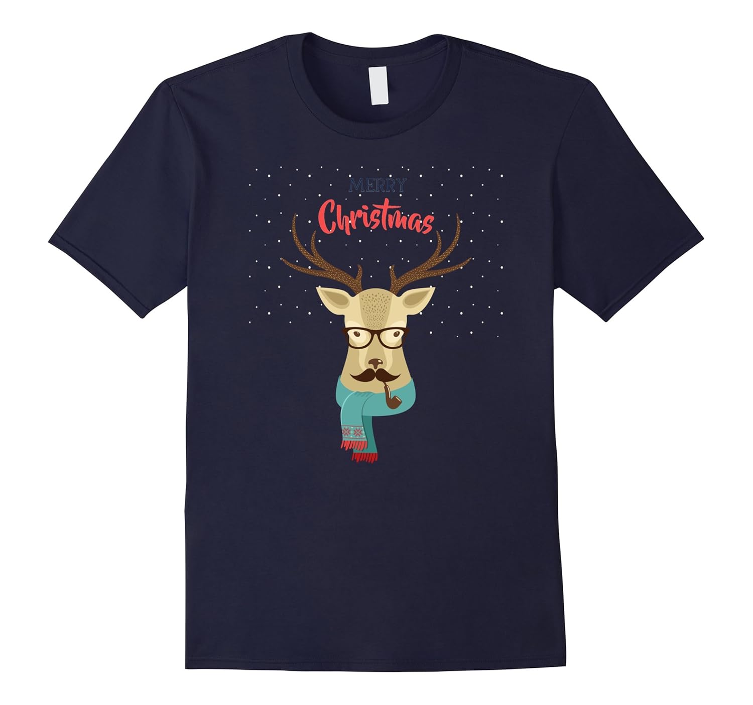 Merry Christmas Holiday Custom Deer T Shirt For Men-Art