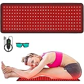 Red Light Therapy Pad Wearable 660nm & 850nm Infrared Light Therapy Mat Devices 31.5" x 11.8" Large Wrap Belt for Body Back Shoulders Waist Joint Muscle Pain Relief