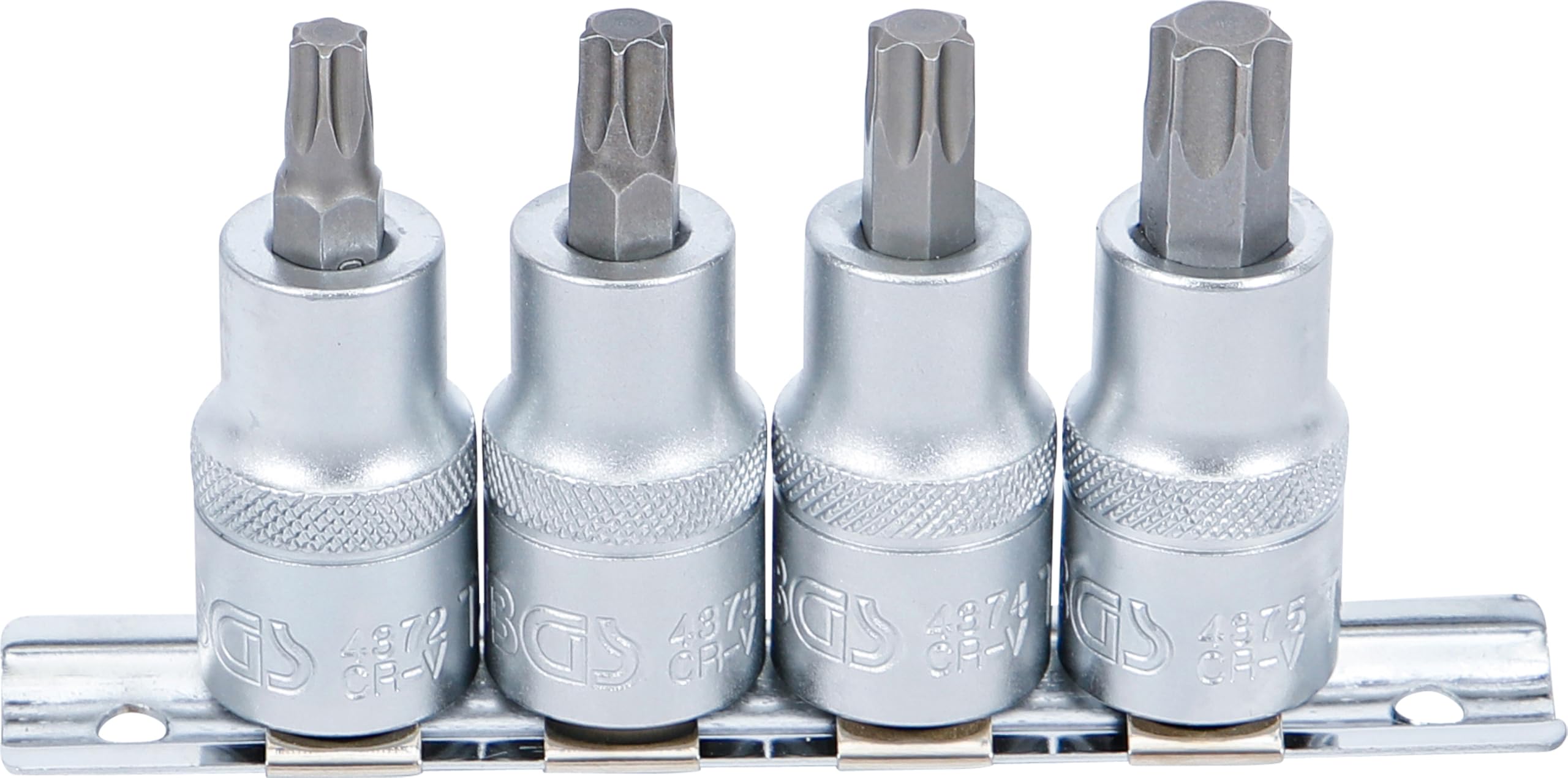 BGS 8886 | Bit Socket Set | 12.5 mm (1/2") Drive | T-Star (for Torx) T40 - T55 | 4 pcs.