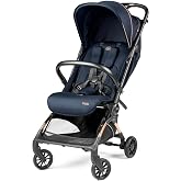 PEG Volo, Ultra Lightweight Carry-On Compliant Travel Stroller, Blue Shine | Ultra Lightweight , Adjustable Features &amp; Reclining Seat - Designed for Everyday Comfort from Newborn to 50lbs