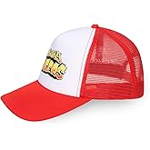 SockFrenzy Red and White Baseball Caps Summer Breathable Mesh Snapback Unisex Running Trucker Hat