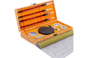 Teagas Chinese Calligraphy Brush Water Writing/Painting Sumi Set(12 Items)