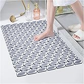Bath Mat Non Slip Bath Mat for Tub Bath Tub Shower Mat Bathtub Mats, 27’‘x16’’ Mat with Powerful Suction Cups, Shower Slip Mat, Shower Mat Machine Washable, Dark gray