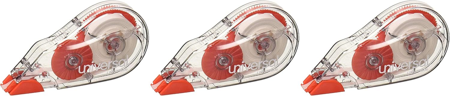 UNV75606 - Universal Correction Tape with Two-Way Dispenser, Non-Refillable, 1/5" x 315", 6/Box : Office Products