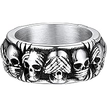 Stainless Steel Vintage Snake Ring for Men Women Cocktail Party