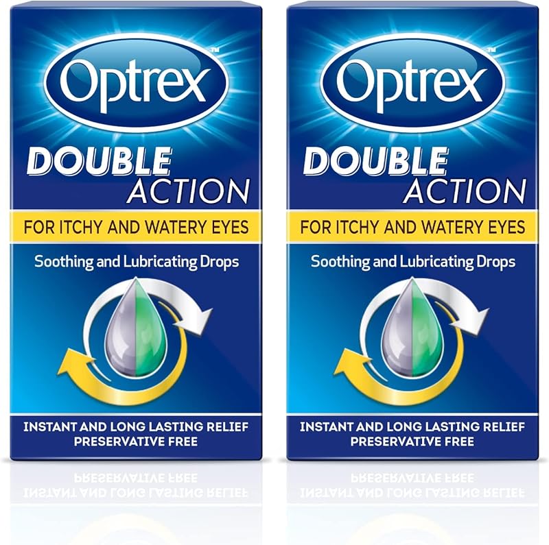 Optrex Allergy Relief Eye Drops 10ml Pack of 2 - Itchy Dry Eyes