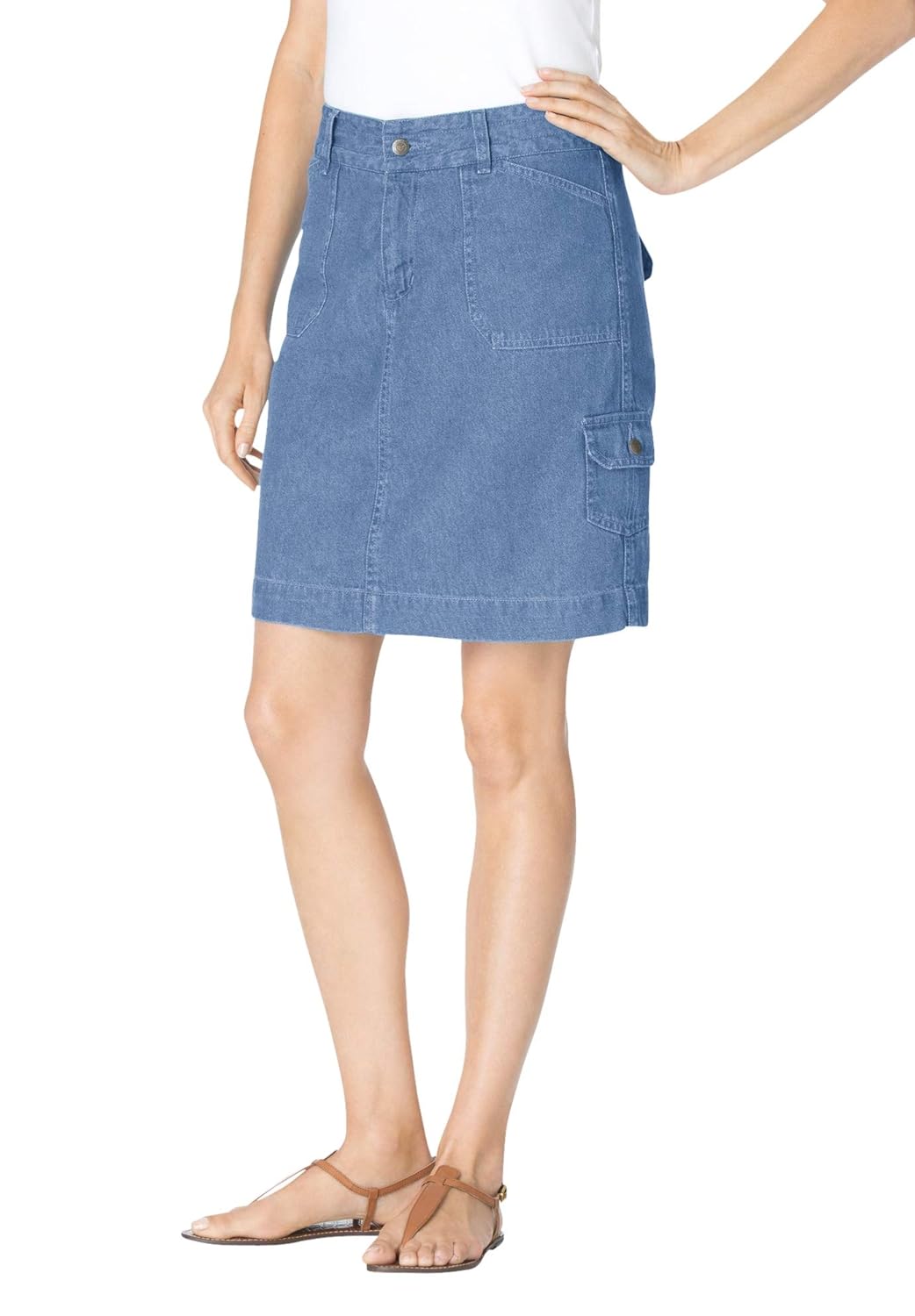 plus size jean skorts