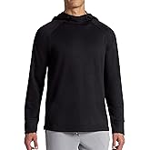 Gaiam Men's Flow State Long Sleeve Cowl Neck Hoodie, Standard Fit, Stretch Midweight Material