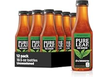 Pure Leaf Iced Tea, Unsweetened Black Tea, 18.5 Oz Bottles (12 Pack)