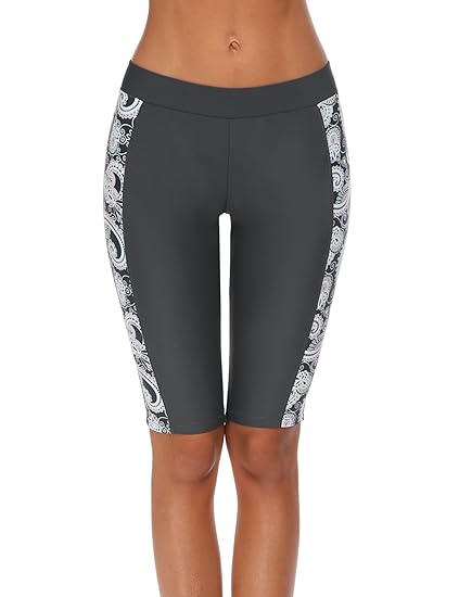 HOTOUCH Damen Badeshorts UV Schutz Bikinihose Gedruckte Shorts Wassersport Schwimmshorts Boardshorts Yoga Shorts große Größen