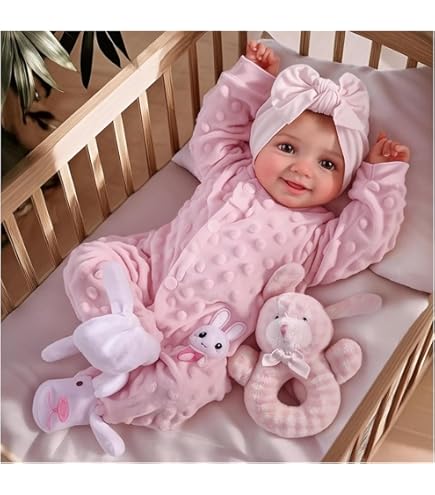 BABESIDE Ensemble De Vêtements Pour Poupée Reborn – 9 Pièces – Nouveau-né 17-22 Pouces – Accessoires Soins Et Alimentation