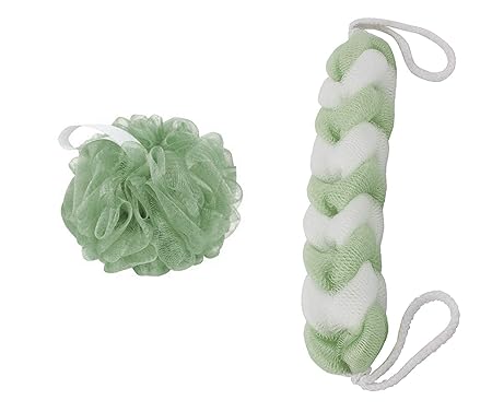 BAAL Loofah Sponges Scrubber Puff For Bathing For Unisex Set of 2 Pcs