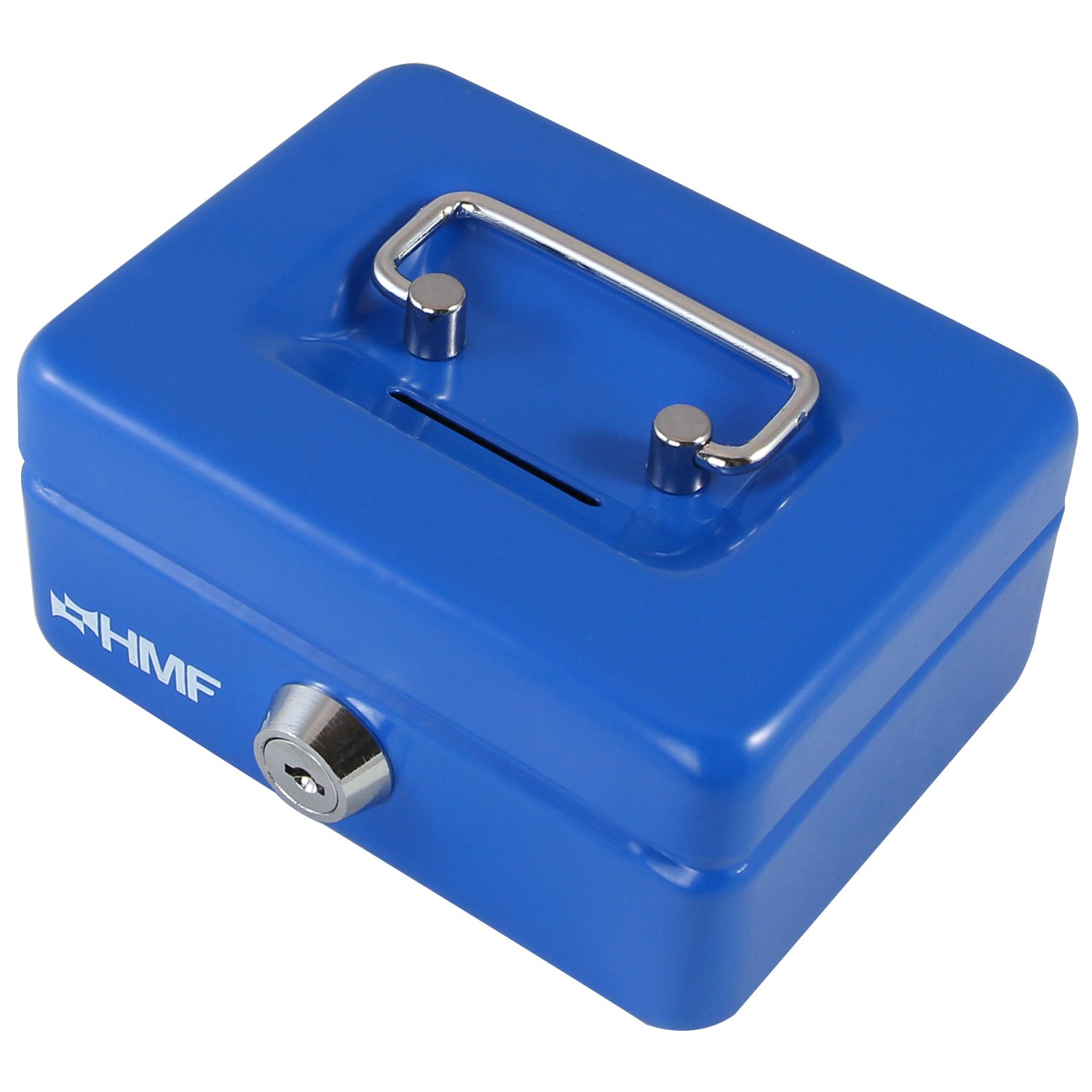 HMF 102122-05 Cash Box, Money Box for Kids, 12,5 x 9,5 x 6 cm, blue