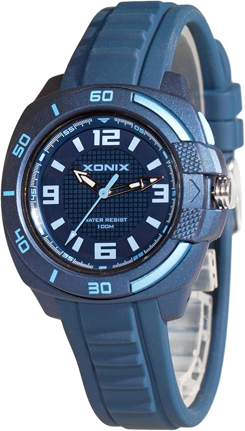 Quartz men's wristwatch XONIX backlight, analog, WR100M