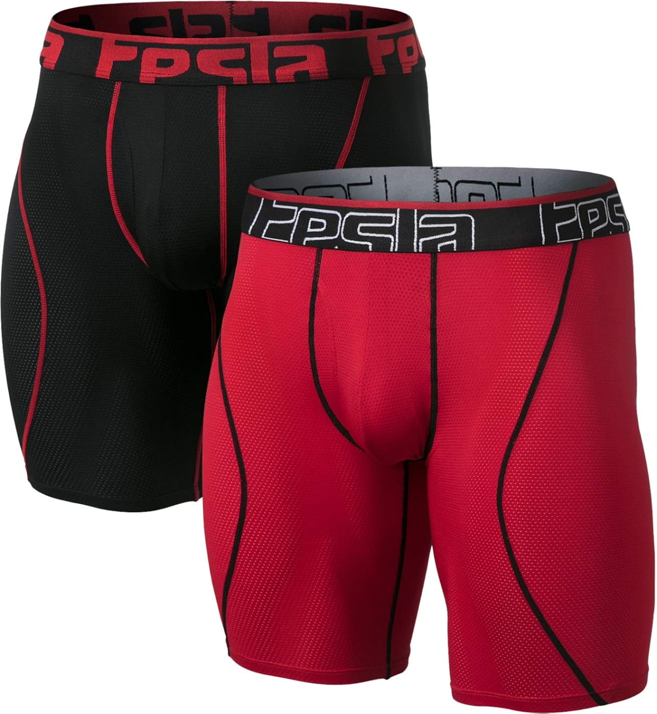 TSLA 2 Pack Men's Relaxed Stretch Cool Dry Performance Brief Mesh Underwear Trunk: Clothing