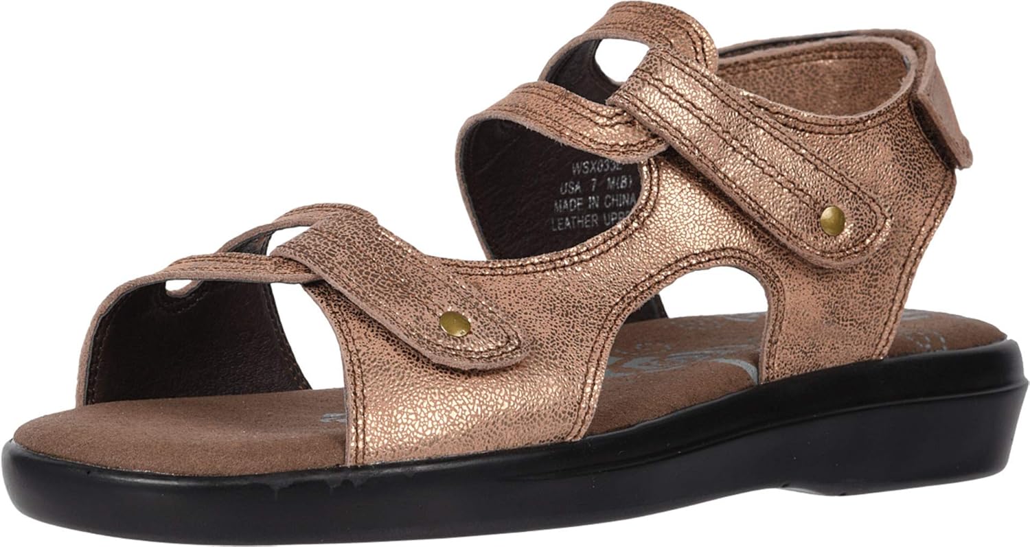 Propet Marina Women's Adjustable Strap Sandal Bronze 10.