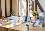 Osco White Hi-Gloss ABS Cube 3 Drawers Stackable Organiser 16.5 cm view 7