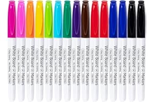 Whiteboard Markers, Fine Point Dry Erase Markers Perfect For Writing on Whiteboards, Dry-Erase Boards, Mirrors for School Off
