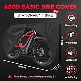 Zettum 600D PU Coating Bike Cover for 1 Bike Outdoor Waterproof Heavy Duty view 2