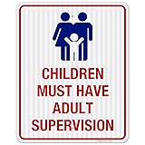 Sigo Signs Pool Sign, Children Must Have Adult