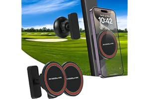 MAGOLFIN 2-Pack Magnetic Golf Cart Phone Holder, Golf Cart Phone Mount with N52 Magnets Compatible with EZGO, Club Car, Yamaha, Golf Cart Accessories