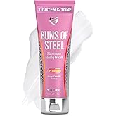 SteelFit Maximum Toning Cellulite Cream, Buns of Steel - Skin Firming & Tightening Body Lotion with Caffeine for Stretch Marks - Anti-Cellulite Remover Treatment for Booty, Thighs, Legs & Glutes