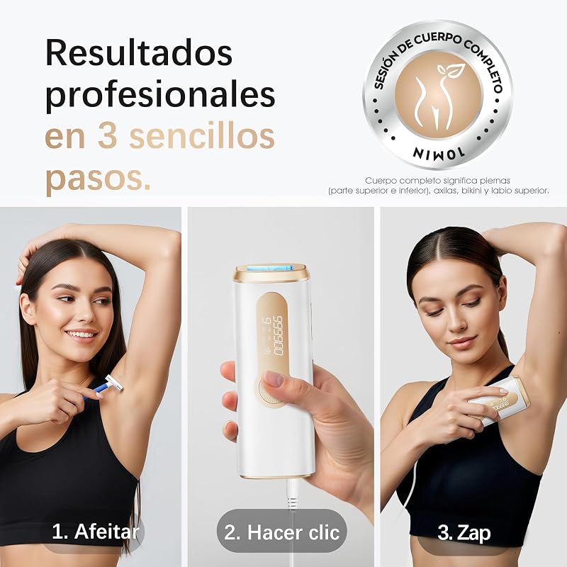 Depiladora Laser IPL con Refrigeración para Mujer y Hombre, GLY07