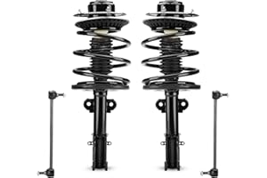 ILONPA Front Struts w/Coil Spring Shock Absorber Assembly + Sway Bar Links for 2001-2007 Chrysler Town & Country FWD/Dodge Caravan 3.3L/Grand Caravan FWD, 2001-2003 Voyager 3.3L 531572 K7258 (4pc)